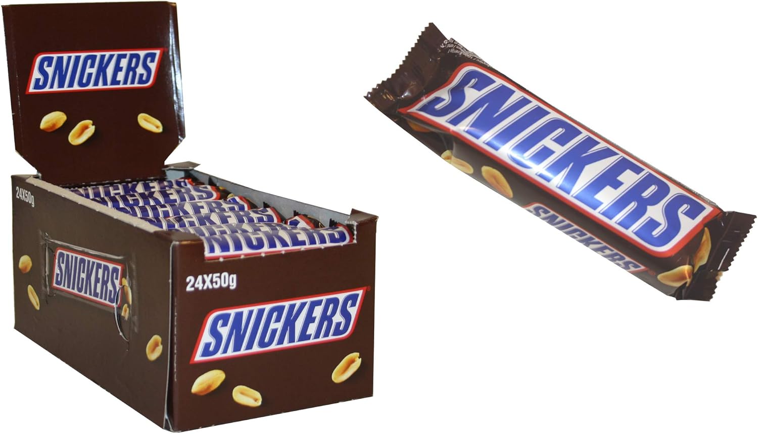 Snickers Bar 50g x 24 (Pack of 24) Amazon.co.uk Grocery