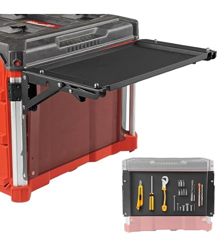 Chariot De Transport Compatible Milwaukee PACKOUT - Capacité 90,7 Kg, 4 Roues Freinées - Acier Carbone