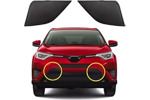 Goholy Car Front Bumper Tow Hook Cover Compatible with Toyota RAV4 2016 2017 2018 Trailer Cover Cap 532850R080 532860R080 Trailer Cover Towing Eye Cap Matte Black A Pair