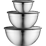 Table Concept Mixing Bowls with Airtight Lids, Stainless Steel Nesting Bowl Set for Space Saving Storage, Ideal for Cooking, 