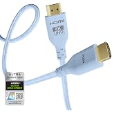 Pixio Blue 8K HDMI 2.1 Cable HDMI-to-HDMI Certified Ultra High Speed 6FT 8K 60Hz 4K 120Hz Nylon Braided, Gold Plated Connector, Anti-Breakage, HDR10+, dtsx, eARC, HDCP, Dolby Compatible