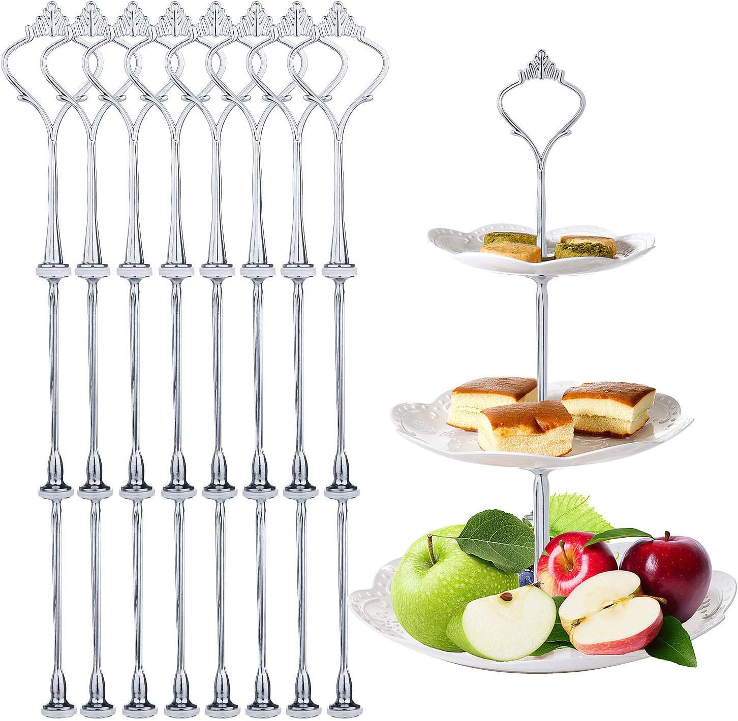 Vordas 8 Sets Cake Stand Fittings 2 Or 3 Tier Wedding Party Cake Plate