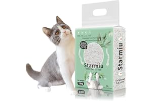 Starmiu Flushable Tofu Cat Litter, Vanilla Scented – 2.5kg Bag, 100% Natural Plant-Based, Dust-Free, Fast Clumping, Odor Cont