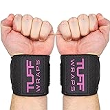 TuffWraps 16" Wrist Straps for Gym - No Thumb Loops