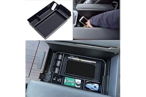 TOPINSTALL Center Console Organizer Compatible with 2021-2024 Toyota Sienna Accessories, Armrest Box Secondary Storage Tray Coin Container ABS Plastic-Black