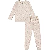 Pink Angel 2-Piece Girls' Fleece Sweatshirt and Jogger Set – Soft Matching Loungewear Outfit for Kids (Sizes 2T-16)