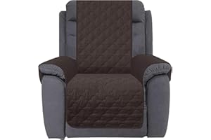 CHHKON Waterproof Nonslip Recliner Cover Stay in Place, Dog Couch Chair Cover Furniture Protector, Ideal Loveseat Slipcovers for Pets and Kids (Chocolate, 23'')