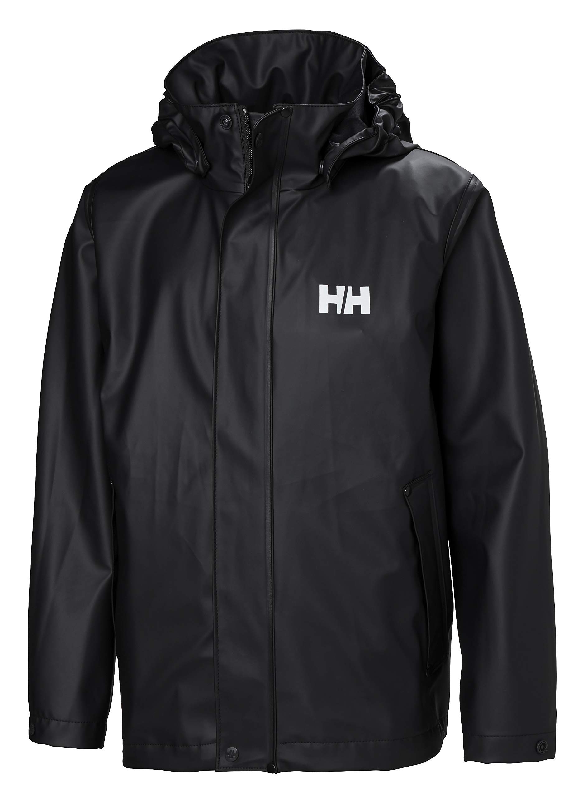 Photo 1 of **************very front snap missing**************
Helly-Hansen Junior Moss Jacket - Unisex Coat with HELOX, YKK Zipper, Detachable Hood, Adjustable Cuffs & Hem, Hand Pockets, 990 Black - 10