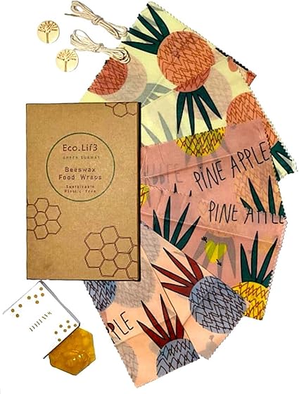 Emballage Cire D Abeille Bio Beeswax Wrap Zero Dechet Emballage Alimentaire Reutilisable Ecologique Biodegradable 2petit 2 Moyen 2 Grand Et 1 Bloc De Cire Amazon Fr Cuisine Maison