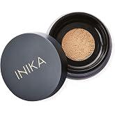 INIKA Organic Mineral Powder Foundation with SPF 25 - Vegan Makeup, Natural Looking, Buildable Coverage, Flawless Radiance &amp; Glow, Blemish Coverage, Cruelty Free, Sustainable Packaging, Patience, 8g