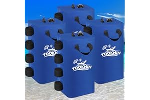 TOOKNIN Canopy Water Weight Bag,220 LBS Canopy Tent Weight,Gazebo Weights Heavy Duty Leg Weights for Pop Up Canopies Outdoor Shelter Umbrella Pool Ladder,Set of 4, Blue