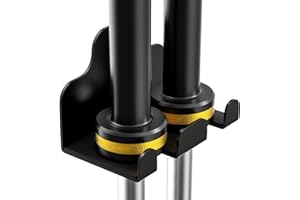 JNIHEEP Olympic Barbell Hanger,Garage Gym Bar Wall Rack,Vertical Barbell Mount Rack,Black Powder Coated,Space Saving Commercial or Home Gym Accessory,Holds Under 33mm Bar Size