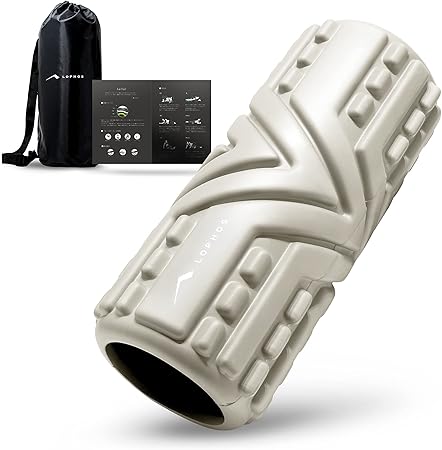 Amazon Lophos フォームローラー 筋膜リリース ローラー ストレッチポール ストレッチローラー ヨガポール 日本語説明書付 収納バッグ ストーンベージュ Lophos フォームローラー