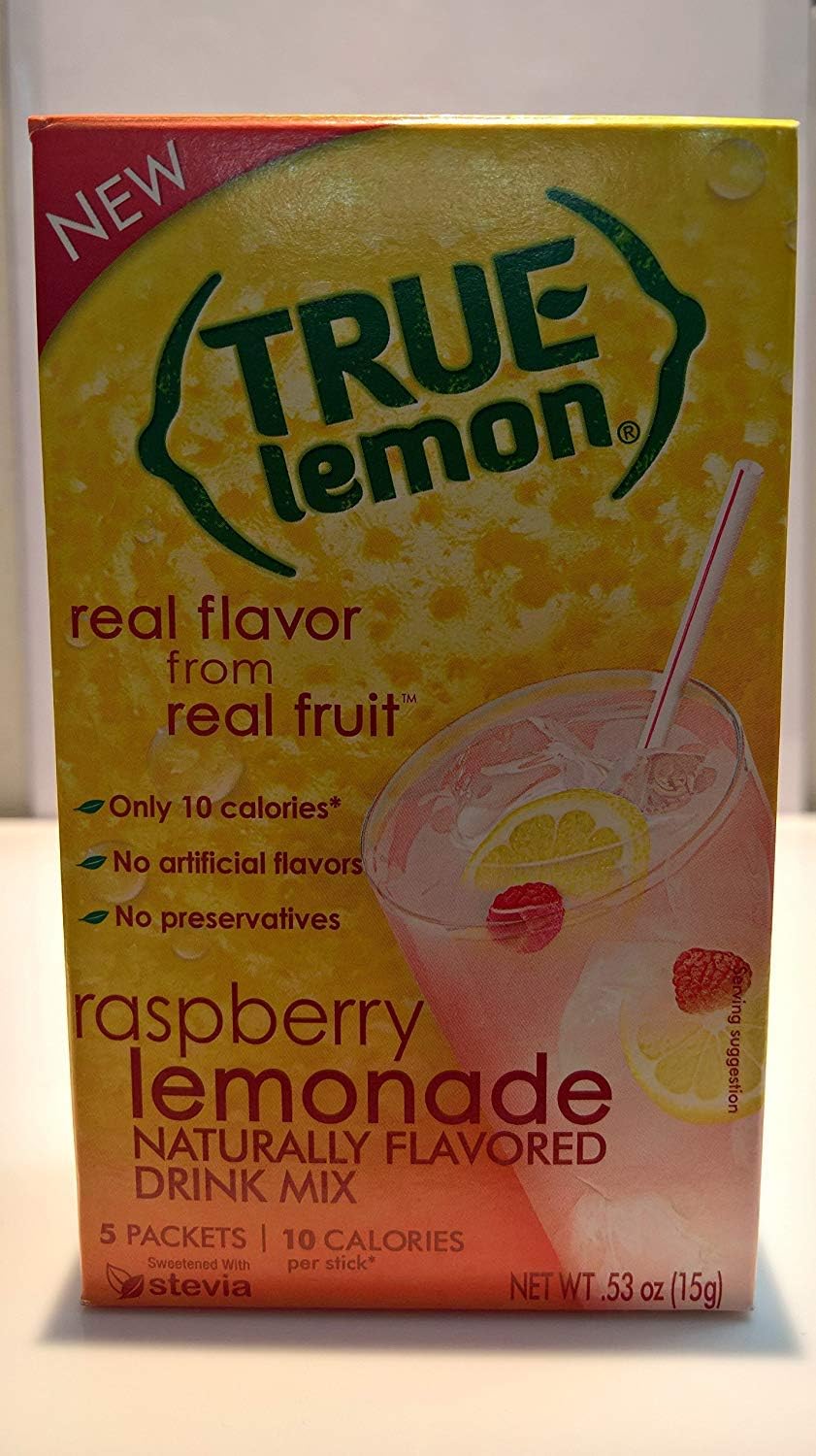 True Lemon Raspberry Lemonade 5 Sachet Drink Mix 15g - Pack of 2