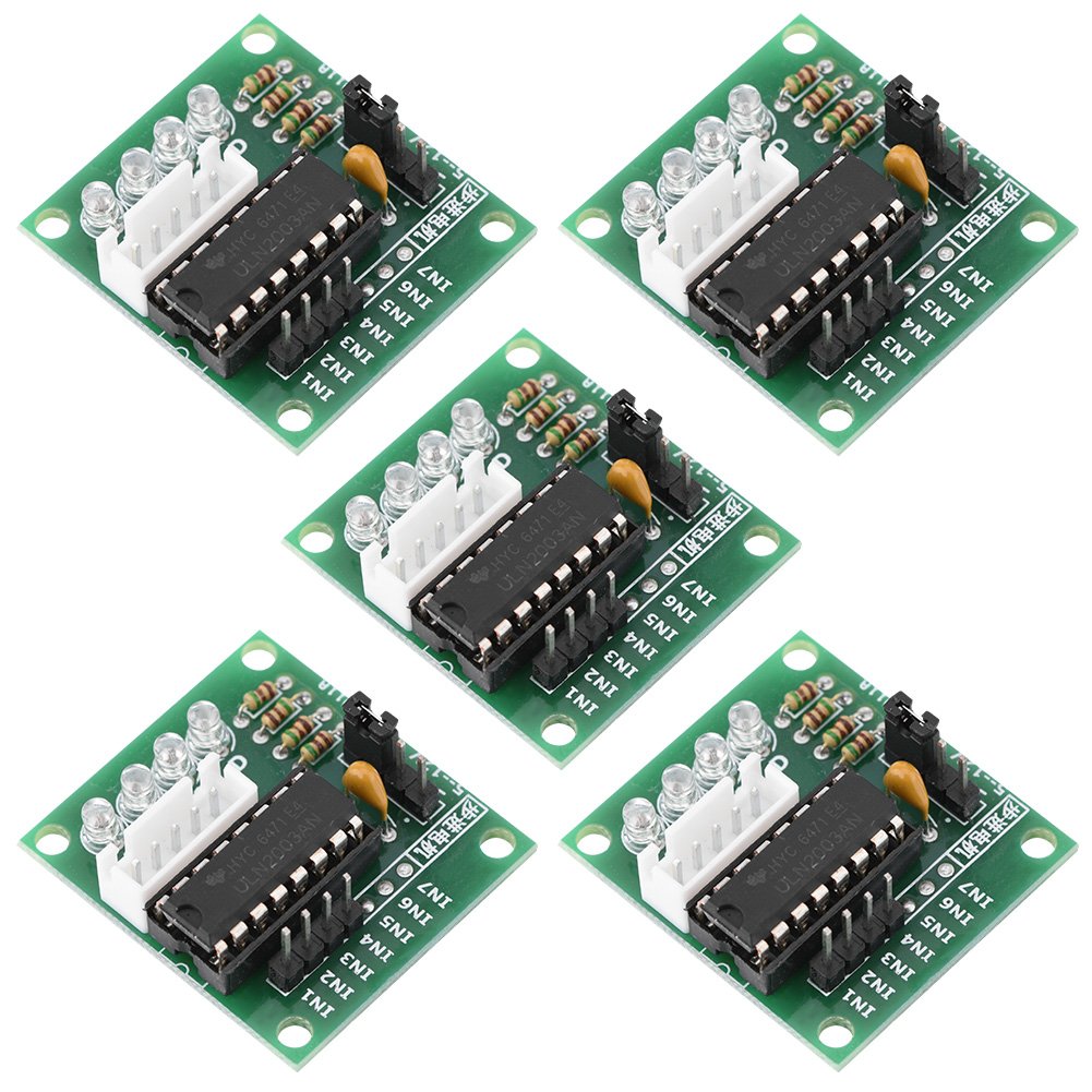 Wifehelper Motor Driver Board, 5 pcs/set ULN2003 Driver Controller Board, 4 Phase Stepper Motor Control Module, 3.5 x 3.2cm