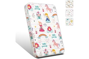 Moonlightfamily 3" Mini Crib Mattress, 38"x24" High-Density Supportive Foam, Edge Reinforcement Design, Odorless and Steady, Princess