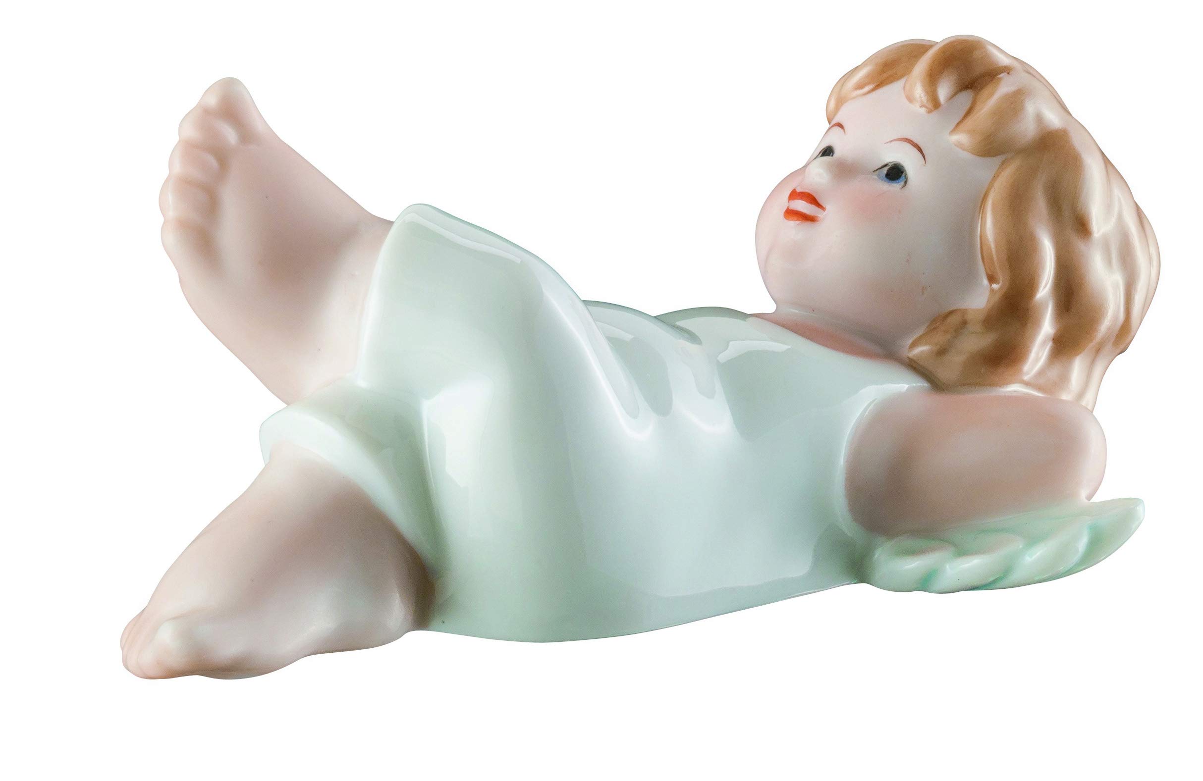Porcelain figure angel Max memories, approx.10cm, hand-painted, comes in a gift box