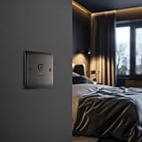 BG Electrical Nexus Metal Single 2 Way Light Switch Black Nickel 20A NBN12 view 6