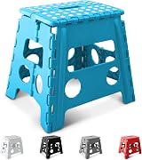 KEPLIN 13 Inch Heavy Duty Folding Step Stool Non-Slip Blue