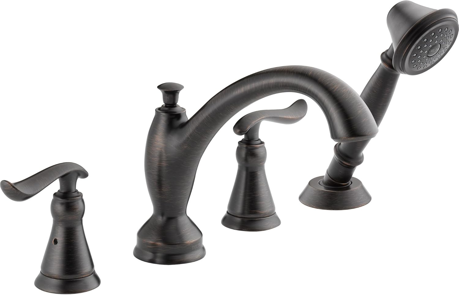 Delta Linden Venetian Bronze Roman Tub Faucet With Hand Shower And