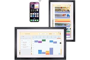 Changing Digital Google Calendar:Chore Chart and Planner for Family Schedules|Picture Frame with Anti-Glare Touchscreen|Wall-