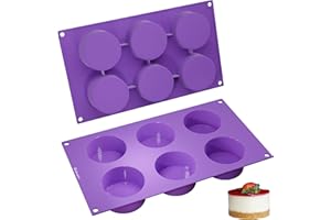 Bakerpan Silicone Mini Cake Mold, for Tarts, Cupcakes, Mini Cheesecake, Mousse Desserts, Chocolate Covered Oreo Cookie Molds - Set of 2