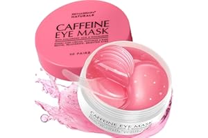 ENASKIN NATURALS Under Eye Patches for Puffiness and Dark Circles: Caffeine Gel Masks for Undereye Wrinkles Bags - Instant Moisturizing Brightening Skincare Pads - Gift for Women Mom Wife - 30 Pairs (Rose)