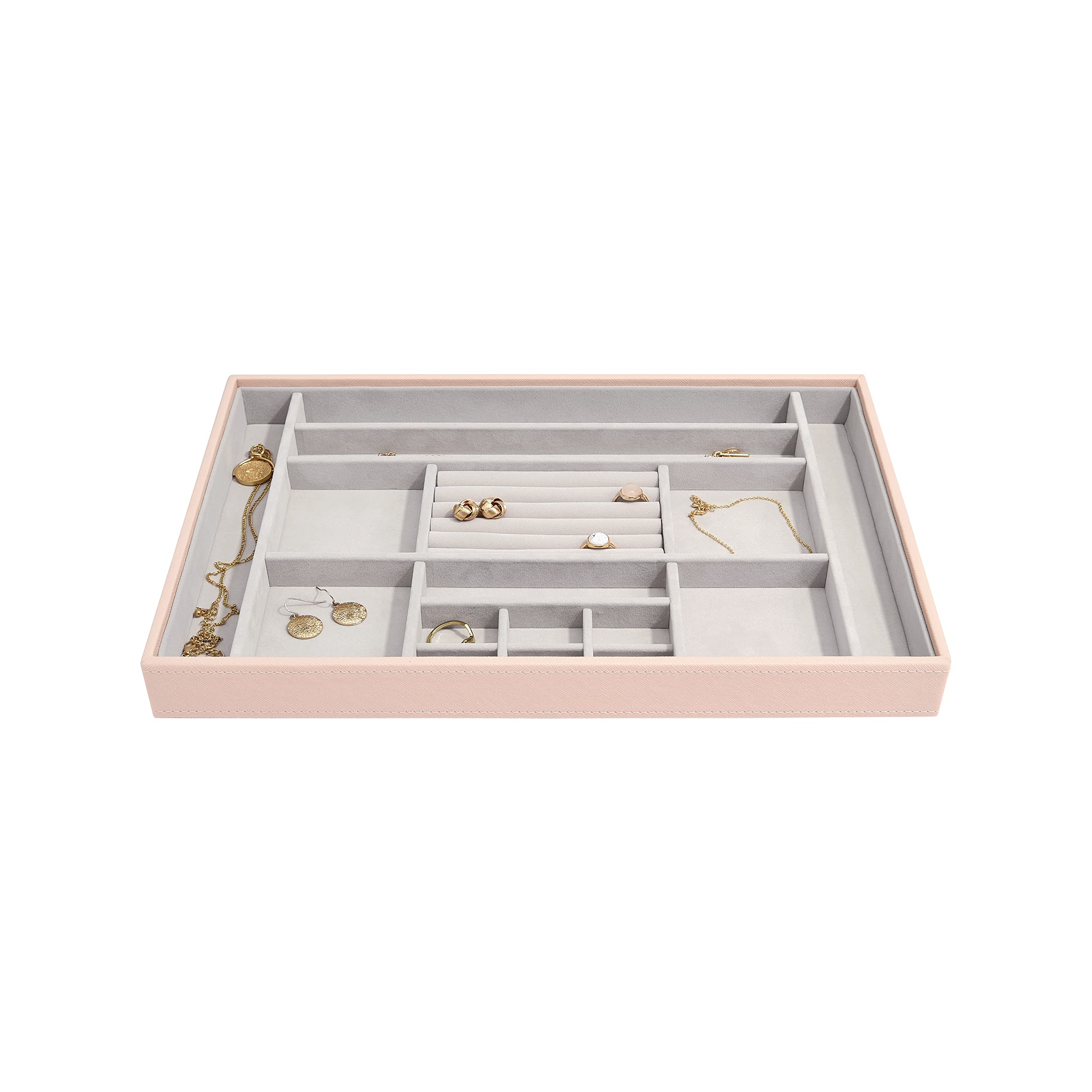 Stackers Blush Pink Supersize Jewellery Box Ring/Accessories Layer