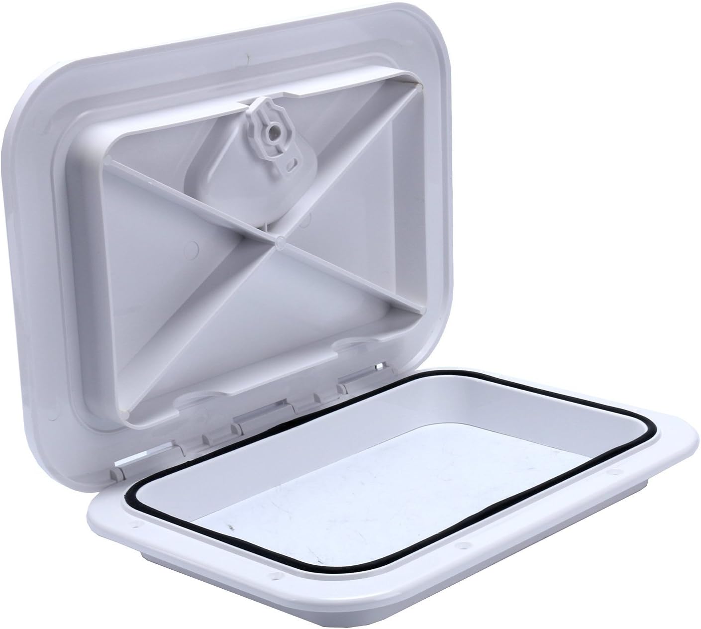 Amarine-made Marine Deck Hatch Boat Deck Hatch Access Hatch & Lid 10-5/8" X 14-3/4" - White - 270mmx375mm