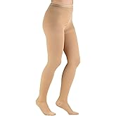 Truform 20-30 mmHg Compression Pantyhose, Women's Hosiery Support Tights, Beige, X-Tall
