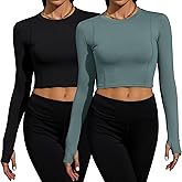 Loovoo Women Workout Shirts 1/2/3 Pack Athletic Compression Tee Dry Fit Yoga Gym Basic Tops