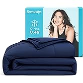 Breescape Cooling Comforter King Size - BlendTek™ Q-Max>0.46 Tech, Breathable Blanket for Hot Sleepers & Night Sweats Relief, Premium Lightweight Summer Bedding, 106x96 Inches, Twilight Blue