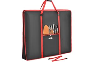 FINESUN Art Portfolio Case, Art Supply Storage Organizer, Art Bag with Frame Construction& Shoulder Straps, Portfolio Folder for Artwork, Drawings& TV (35x43 Inch)