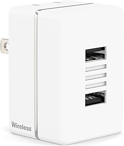 Just Wireless USB Wall Charger Dual Port 20W/4.2A Universal Phone Charger for Apple and Android Cell Phones and Devices (iPhone XS, XS Max, XR, X, 8, 8 Plus, 7, 6S, iPad, iPod, Samsung Galaxy) - White