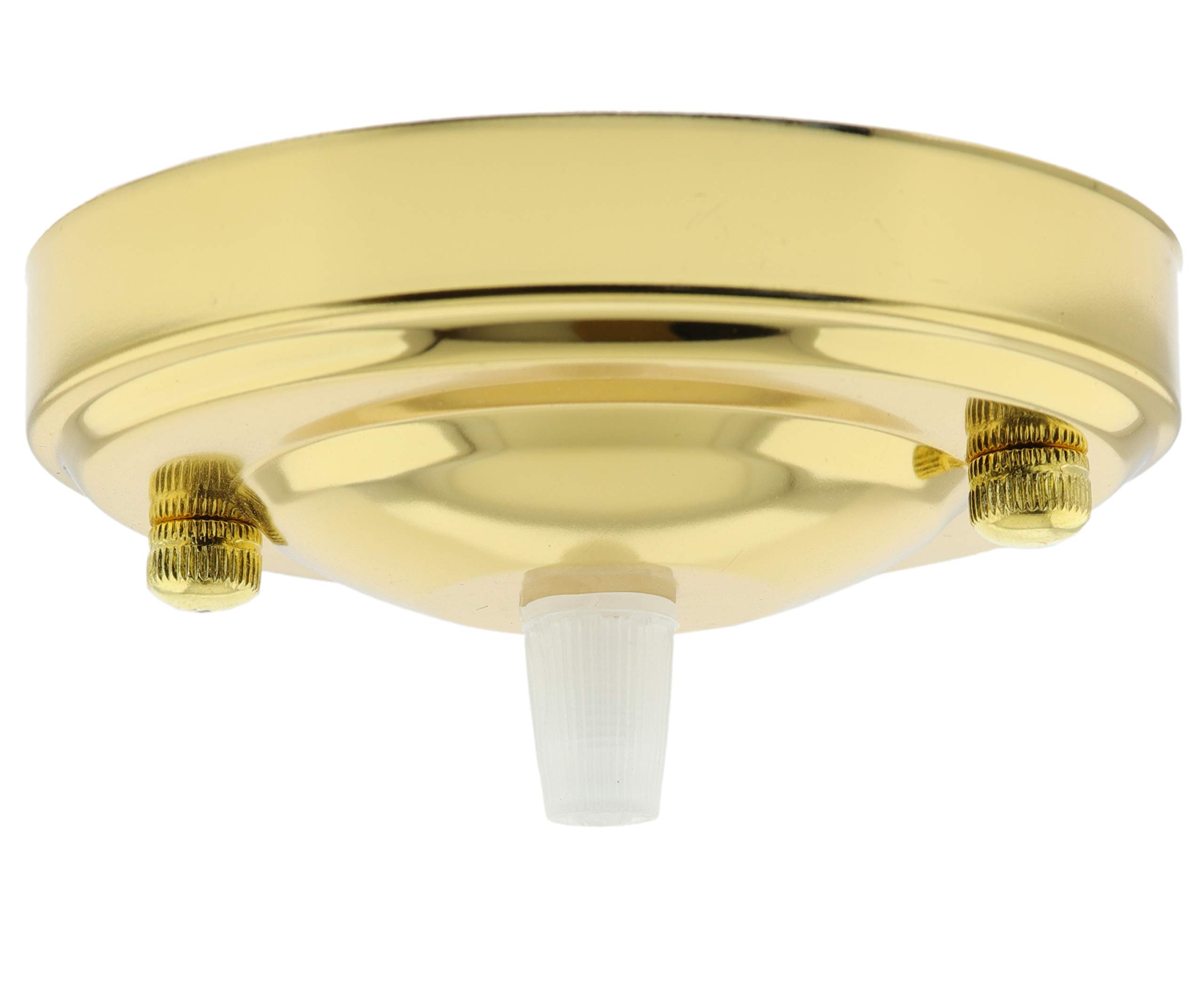 Art Deco Emporium Vintage Period Styled Complete Metal Ceiling Rose with Nylon Cord Grip (Fully Earthed) in Brass Finish