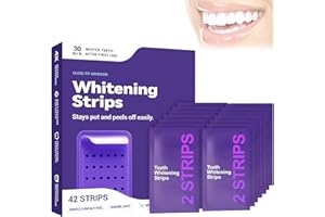 Purple Teeth Whitening Strips, Effectively Removes Surface Stains & Natural Shine,Fit for Daily Use, Enamel Safe, for Home or
