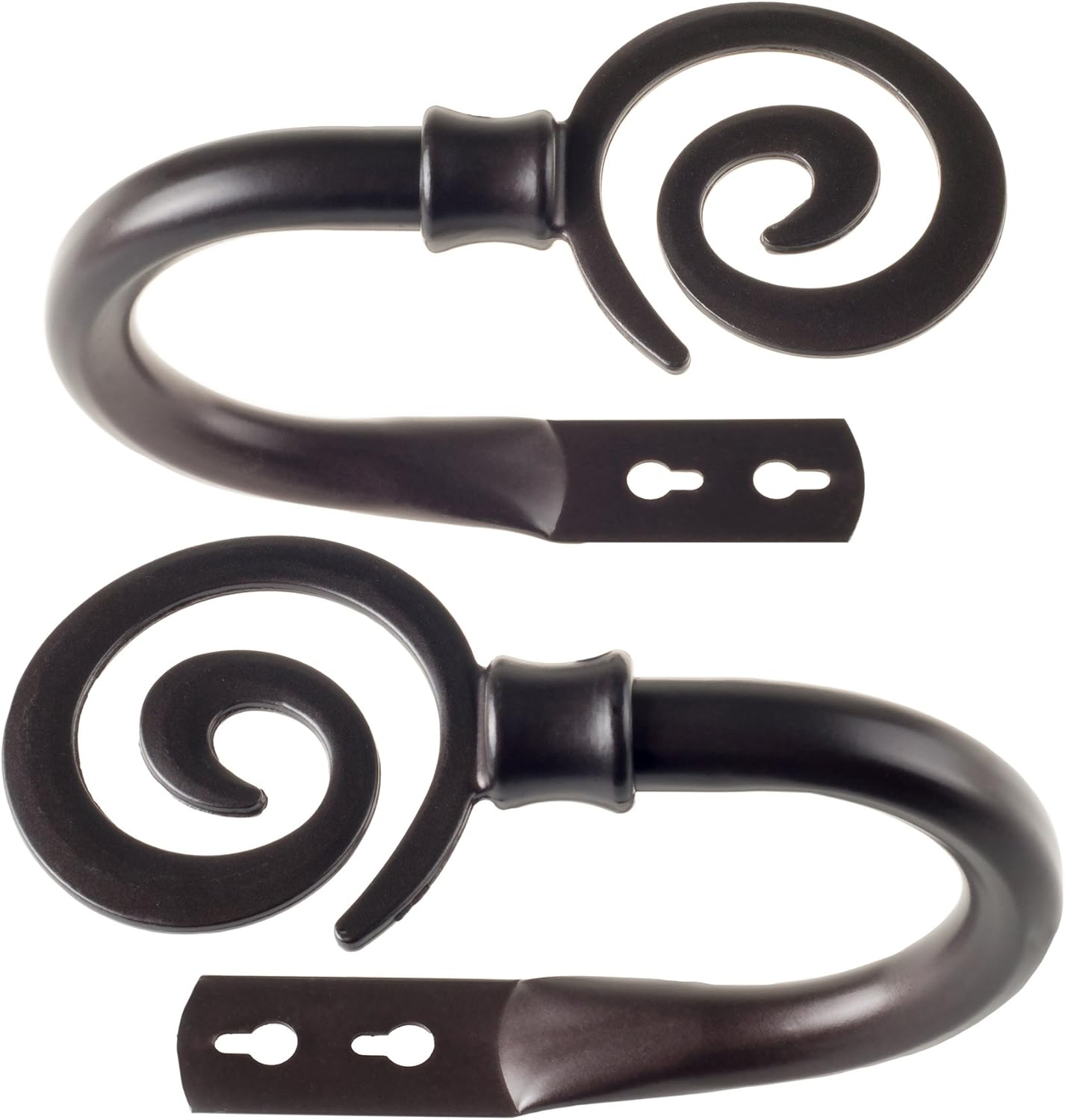 Lavish Home 63-19541A-BR Spiral Holdback Pair-Rubbed Bronze
