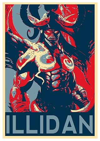 Poster World of Warcraft'Propaganda' Illidan - A3 (42x30 cm)