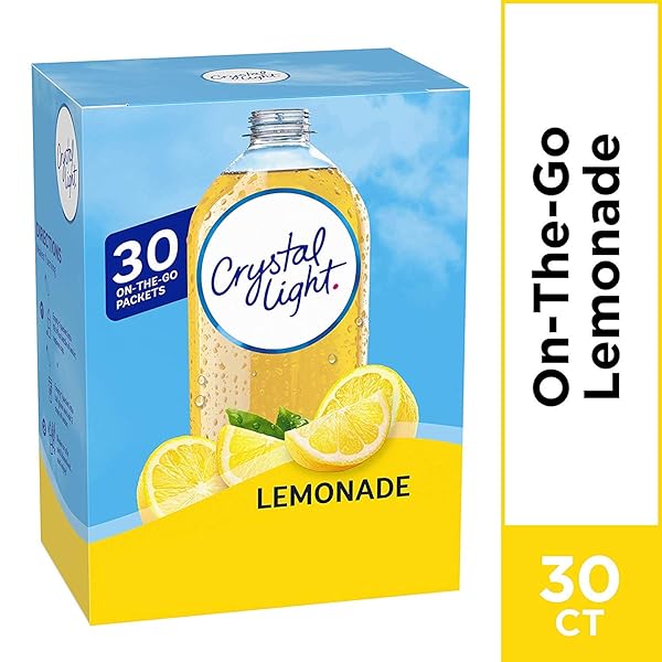 CRYSTAL LIGHT LEMONADE DRINK MIX (30 ON-THE-GO PACKETS)