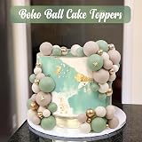 LARDUX 45 PCS Ball Cake Toppers Boho Green Brown DIY Balloon Decorations view 5