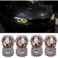 4Pcs Yellow DRL Angel Eyes Modules Set Fit For BMW 4 SERIES F32 M3 F82 M4 F33 F83 M4 F36 Gran Coupé 428i 430i 435i 440i Xenon Headlight Daytime Running Light, DRL Light Source, 63117263051