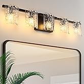 Osimir 5-Light Bathroom Vanity Light, 31" Matte Black Bathroom Light Fixture Over Mirror with Clear Glass, Modern Bath Wall S