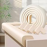 ZOMPAGO Furniture Edge and Corner Guards, 2m Soft Foam Bumper (4.5cm Wide x 1.2cm Thick) with 4 Adhesive Childsafe Corners, W