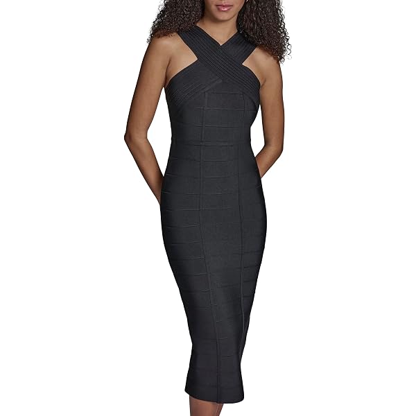 knee length dresses for ladies Strong Shoulder Gown – BCBGMAXAZRIA main image 1
