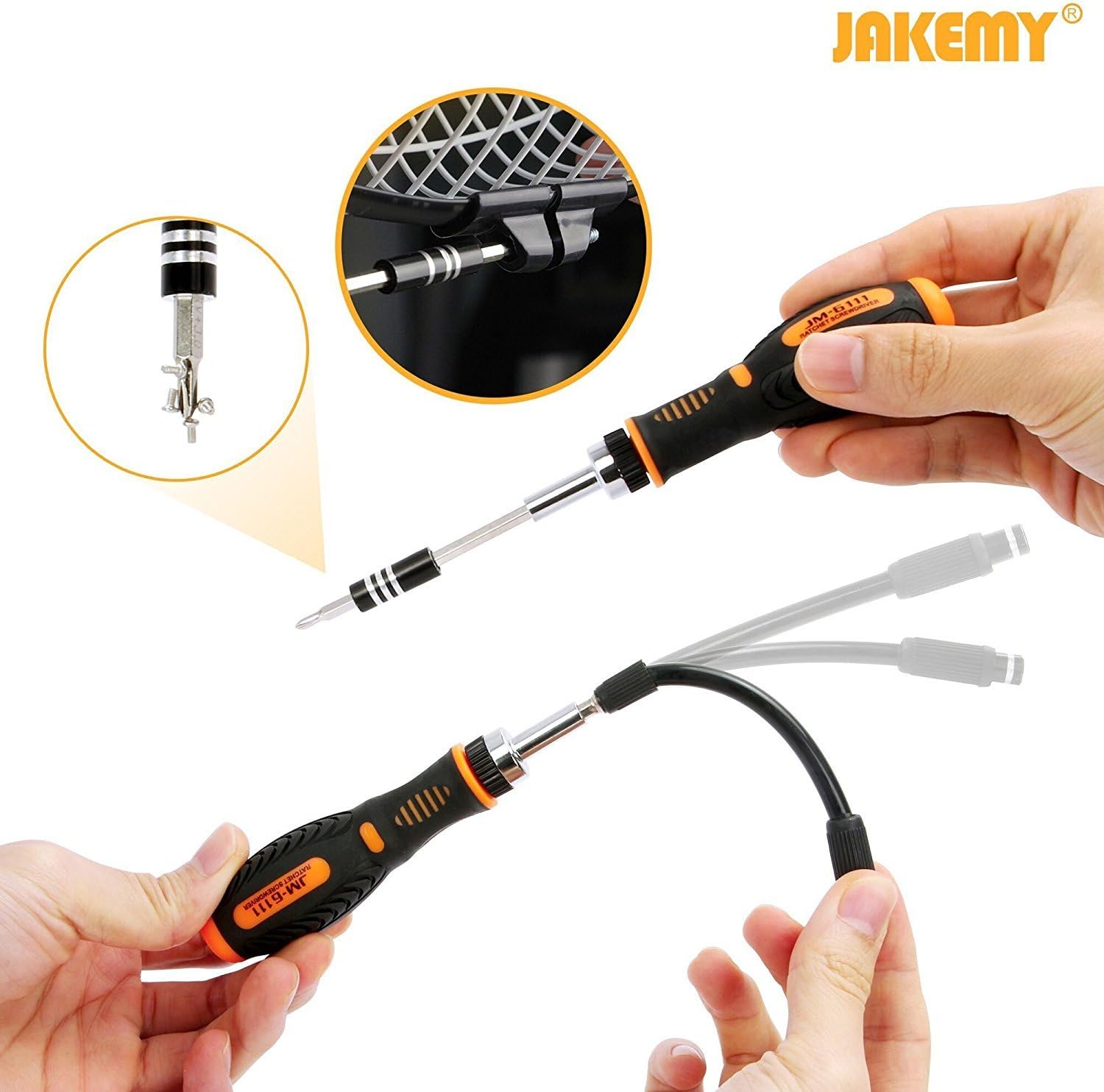 Jakemy Home Rotatable Ratchet Screwdriver Set, 69 in 1 Household Repair Toolkit, Disassemble Magnetic Kit for Furniture/Car/Computer/Electronics Maintenance: Home Improvement