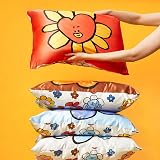 Kitsch x BT21 Satin Pillowcase Tata Queen 19x26 Zipper Hair Skin view 8