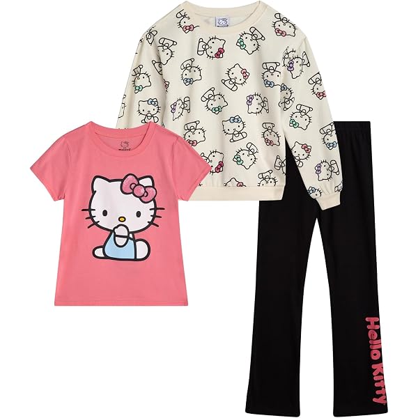 Amazon.com: Hello Kitty Girls Pant Set - 3 Piece Short Sleeve