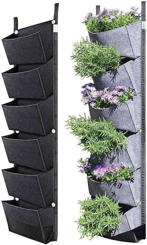 N/D Jardinera Vertical de Fieltro Colgante, macetas de Pared para