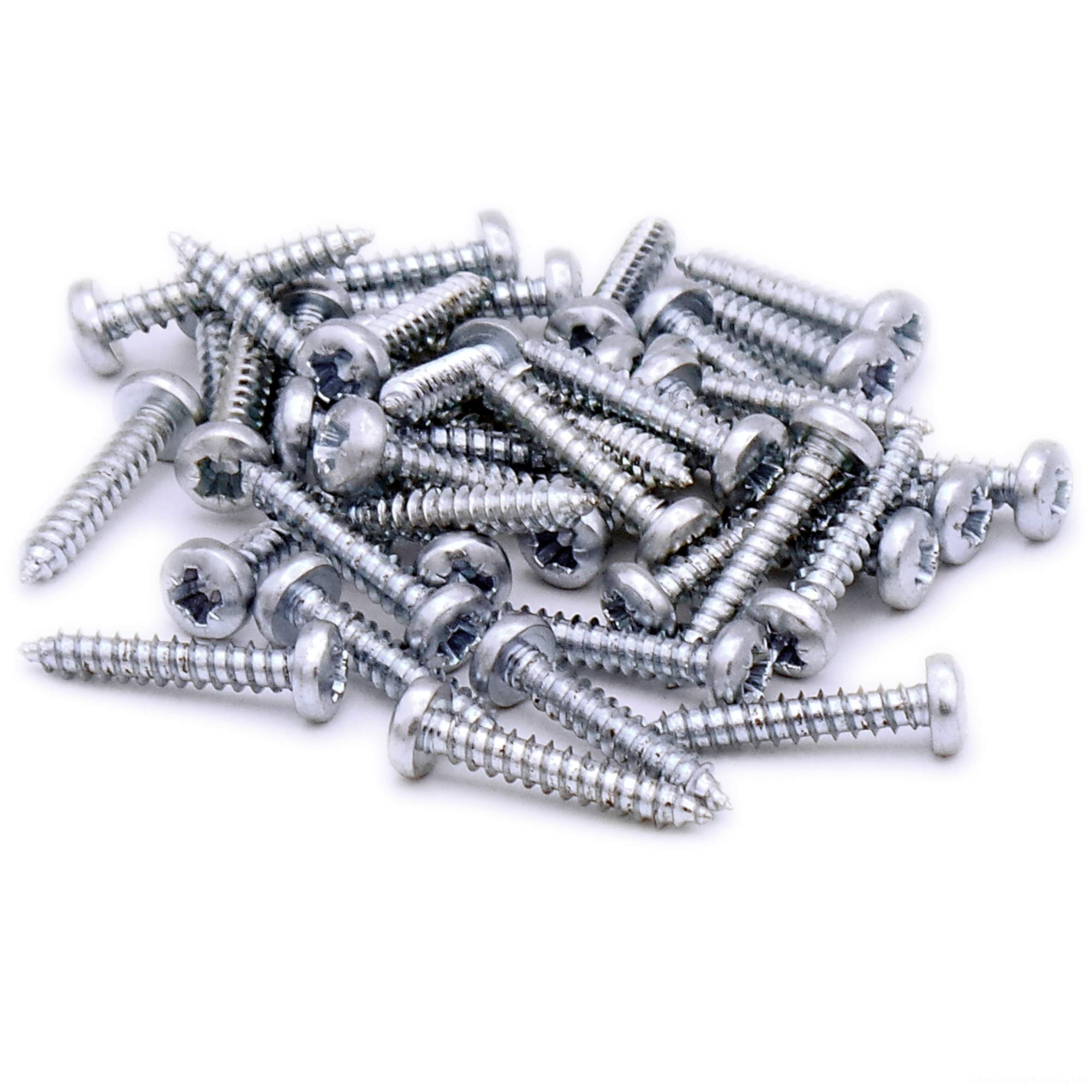 No.6 x 0.75 (3.5mm x 19mm) Pozi Pan Self-Tapping Screw - Steel (Pack of 40)