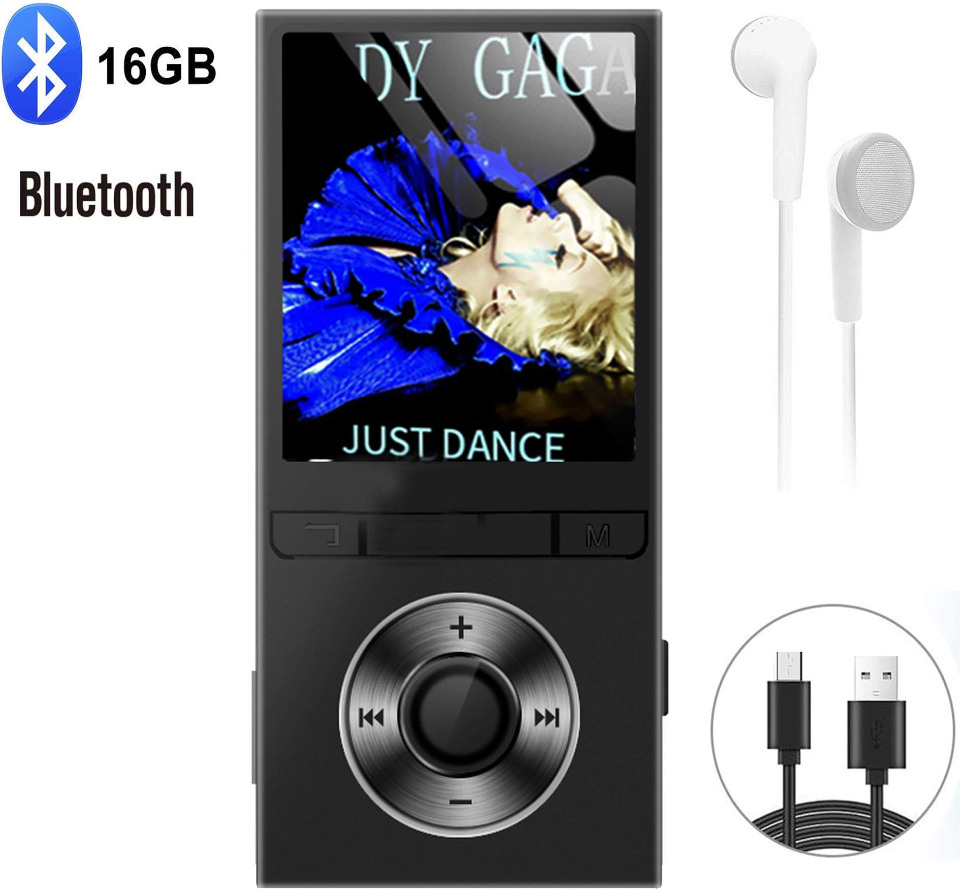Mp3 Player with Bluetooth 16GB,Upgraded Lossless Sound Sport Music Player with FM Radio/Voice Recorde/E-Book/Photo Viewer,Expandable Up to 128GB